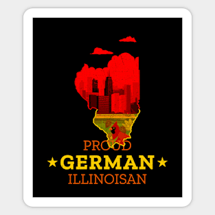 Proud German Illinoisan - Illinois State Pride Sticker